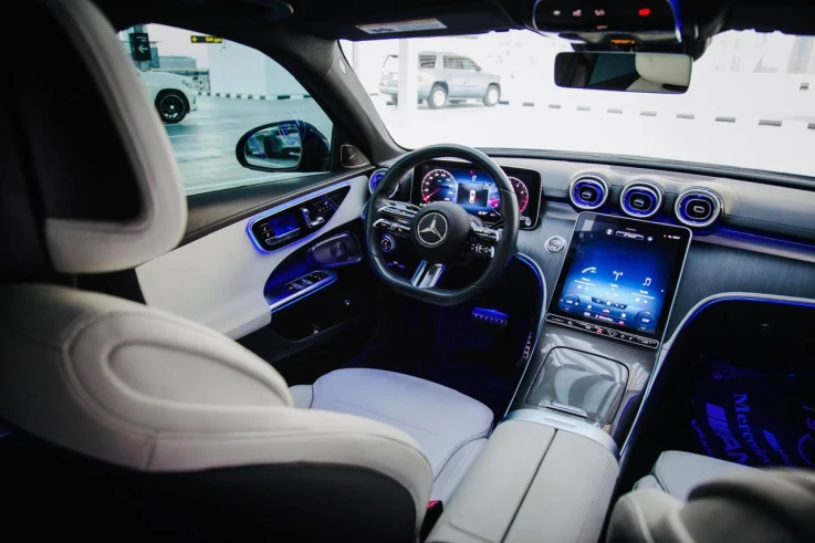Mercedes Benz C300 2024 BLUE RENTAL IN DUBAI - undefined